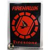 Image 1 : VINTAGE FIREHAWK FIRESTONE TIRES ADVERTISING CLOCK