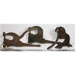 3 ANTIQUE CAST IRON RIVETERS