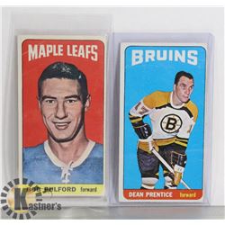 TWO 1960'S MAPLE LEAFS / BOSTON BRUINS HOCKEY