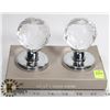 Image 1 : TWO CRYSTAL DOOR KNOBS NEW IN BOX /W HARDWARE