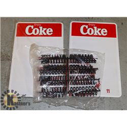 NEW OLD STOCK - 2 UNUSED COCA COLA ADVERTISING