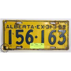 1951 ALBERTA LICENSE PLATE