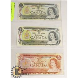 SHEET OF COLLECTIBLE CANADIAN BILLS -