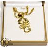 Image 1 : UNISEX GOLD TONE SCORPION PENDANT NECKLACE