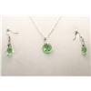 Image 1 : 5)  MINT GREEN AND SILVER TONE SWAROVSKI