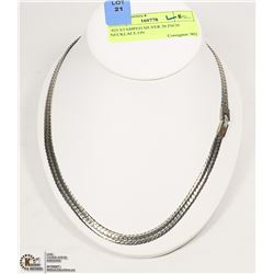 .925 STAMPED SILVER 20 INCH NECKLACE ON