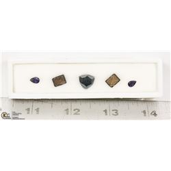 COLLECTION OF 5 GEMSTONES - BLACK