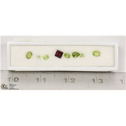 COLLECTION OF 8 GEMSTONES - PARADOT &
