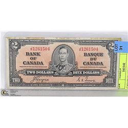 CANADIAN 1937 $2 BILL