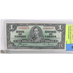 1937 ONE DOLLAR BILL COYNE AND TOWERS S/N 0363659