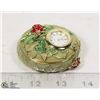 Image 1 : FABREGE STYLE LADYBUG TRINKET BOX WITH CLOCK