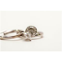 93) 10KT WHITE GOLD PAIR OF DIAMOND EARRINGS.