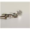 Image 3 : 93) 10KT WHITE GOLD PAIR OF DIAMOND EARRINGS.