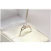 Image 2 : 91) 14KT WHITE GOLD FANCY CUT DIAMOND RING. SIZE 6