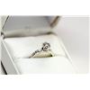 Image 2 : 88) 10KT WHITE GOLD DIAMOND RING. SIZE 7.5
