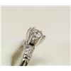 Image 3 : 86) 10KT WHITE GOLD DIAMOND RING. SIZE 7.5