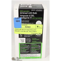 JASCO 60 WATT EQUIVELANT SMART LED BULB, 750 LUMEN