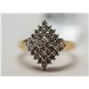 Image 1 : 33) 14KT YELLOW & WHITE GOLD DIAMOND RING. SIZE 4