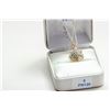 Image 3 : 8) 10KT YELLOW GOLD DIAMOND PENDANT ON CHAIN