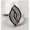 Image 1 : 42)14KT WHITE GOLD COLORED BLUE DIAMOND RING