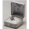 Image 2 : 42)14KT WHITE GOLD COLORED BLUE DIAMOND RING