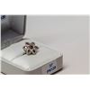 Image 3 : 37) 14KT WHITE GOLD BROWN DIAMOND RING