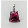 Image 1 : 45) 14KT WHITE GOLD RUBELITE TOURMALINE & DIAMOND