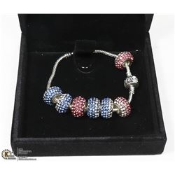PANDORA BRACELET 925 STERLING SILVER, WITH MULTI-
