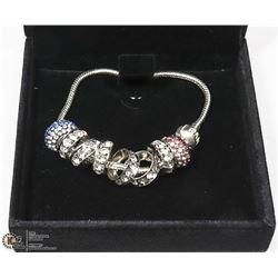 PANDORA BRACELET 925 STERLING SILVER, WITH MULTI