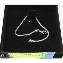 PANDORA STYLE BRACELET, NO CHARM