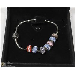 PANDORA BRACELET 925 STERLING SILVER, WITH MULTI