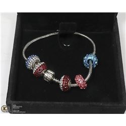 PANDORA BRACELET 925 STERLING SILVER, WITH MULTI