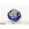 Image 1 : RHINESTONE BUTTERFLY ENAMEL TRINKET BOX