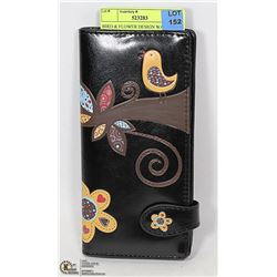 BIRD & FLOWER DESIGN WALLET BY SHAG WEAR CANADA