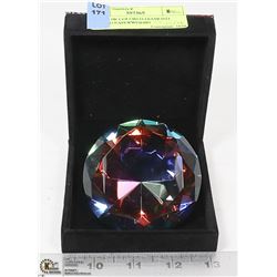 RAINBOW COLORED DIAMOND SHAPED CRYSTAL