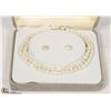 Image 1 : FRESH WATER PEARL NECKLACE, BRACELET & EARRING SET
