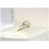 Image 3 : 94) 14KT WHITE GOLD FANCY CUT DIAMOND RING. SIZE 6