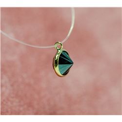 86) 14KT YELLOW GOLD BLACK DIAMOND SOLITAIRE