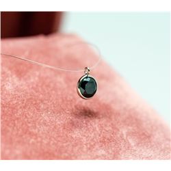 73)14KT WHITE GOLD BLACK DIAMOND SOLITAIRE PENDANT