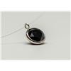 Image 3 : 73)14KT WHITE GOLD BLACK DIAMOND SOLITAIRE PENDANT