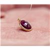 Image 1 : 79) 14KT YELLOW GOLD RUBY PENDANT NECKLACE.