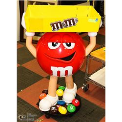 42" M&M'S RED STORE RETAIL DISPLAY  ON WHEELS