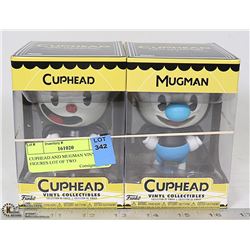 CUPHEAD AND MUGMAN VINYL FIGURES LOT OF TWO