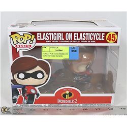 FUNKO POP ELASTIGIRL ON ELASTICYCLE IN BOX