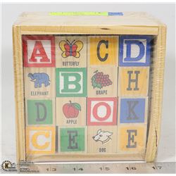 CLASSIC 48 WOODEN ABC BLOCKS NEW IN PACKAGE