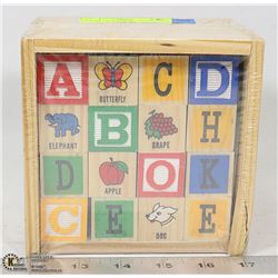 CLASSIC 48 WOODEN ABC BLOCKS NEW IN PACKAGE