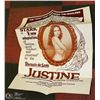 Image 1 : 1960S MOVIE POSTER JUSTINE ONE SHEET SIZE