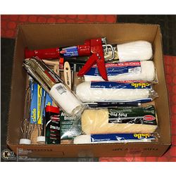 LARGE BOX OF ALL NEW PAINTING TOOLS &