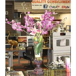 LARGE DECORATIVE VASE WITH ARTIFICIAL