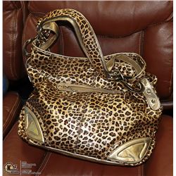 GENUINE GUESS ZEBRA PRINT PURSE WITH CREAM SATIN